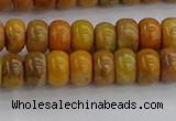 COJ611 15.5 inches 4*6mm rondelle orpiment jasper beads