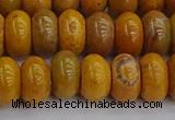 COJ613 15.5 inches 6*10mm rondelle orpiment jasper beads