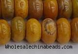 COJ614 15.5 inches 6*12mm rondelle orpiment jasper beads