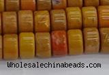 COJ621 15.5 inches 5*8mm heishi orpiment jasper beads