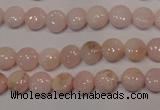 COP1011 15.5 inches 8mm flat round natural pink opal gemstone beads