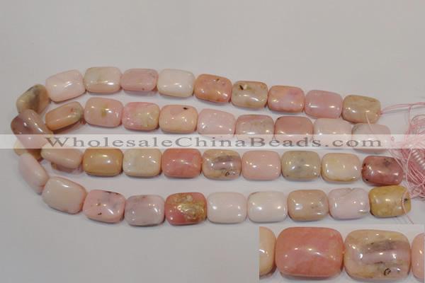 COP1035 15.5 inches 15*20mm rectangle natural pink opal gemstone beads