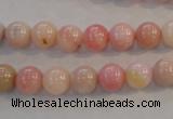 COP1061 15.5 inches 8mm round natural pink opal gemstone beads