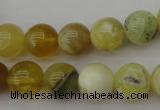 COP1204 15.5 inches 12mm round yellow opal gemstone beads