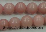 COP1215 15.5 inches 14mm round Chinese pink opal gemstone beads