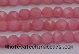 COP1221 15.5 inches 6mm faceted nuggets Chinese pink opal beads