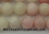 COP1227 15.5 inches 8mm round Chinese pink opal beads wholesale