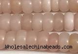 COP1237 15.5 inches 3.5*6mm rondelle Chinese pink opal beads