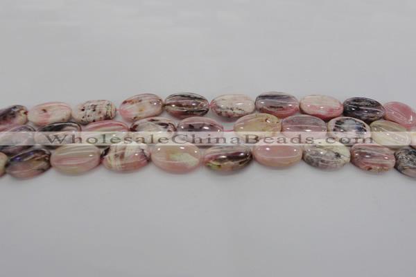 COP1274 15.5 inches 12*16mm oval natural pink opal gemstone beads