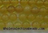 COP1301 15.5 inches 6mm round natural yellow opal gemstone beads