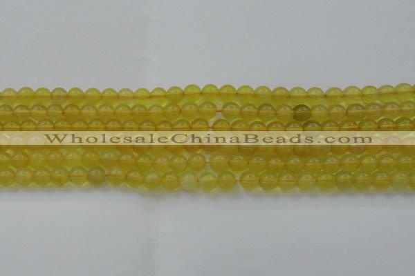 COP1301 15.5 inches 6mm round natural yellow opal gemstone beads