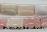 COP14 15.5 inches 15*20mm rectangle natural pink opal beads wholesale