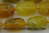 COP1423 15.5 inches 15*20mm drum yellow opal gemstone beads