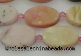 COP1437 15.5 inches 12*18mm oval natural pink opal gemstone beads