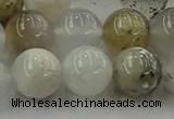 COP1453 15.5 inches 10mm round grey opal gemstone beads