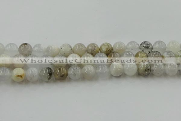 COP1453 15.5 inches 10mm round grey opal gemstone beads