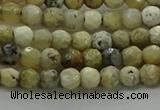 COP1470 15.5 inches 4mm faceted round African opal gemstone beads