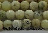 COP1471 15.5 inches 6mm faceted round African opal gemstone beads