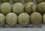 COP1473 15.5 inches 10mm faceted round African opal gemstone beads