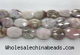 COP1497 22*28mm - 25*32mm faceted octagonal natural pink opal beads