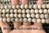 COP1562 15.5 inches 8mm round matte African opal beads