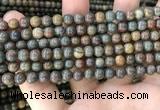 COP1578 15.5 inches 4mm round Australia brown green opal beads