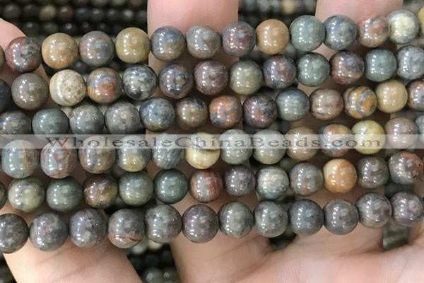 COP1580 15.5 inches 8mm round Australia brown green opal beads