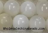 COP1590 15.5 inches 10mm round white opal gemstone beads