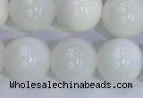 COP1618 15.5 inches 12mm round white opal gemstone beads