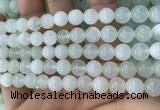 COP1636 15.5 inches 8mm round natural green opal beads