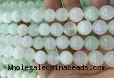 COP1638 15.5 inches 12mm round natural green opal beads