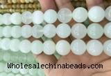 COP1639 15.5 inches 14mm round natural green opal beads