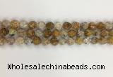 COP1675 15.5 inches 6mm faceted nuggets yellow opal gemstone beads