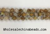 COP1677 15.5 inches 10mm faceted nuggets yellow opal gemstone beads