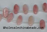 COP169 15.5 inches 6*12mm top-drilled marquise pink opal gemstone beads