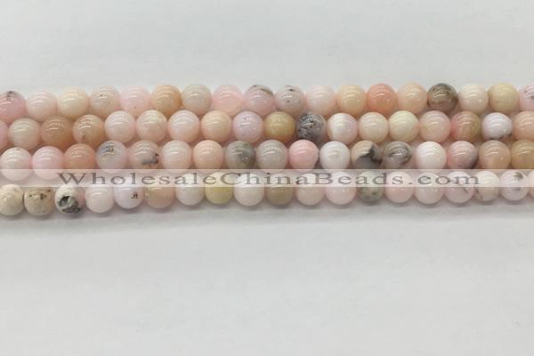 COP1702 15.5 inches 6mm round natural pink opal gemstone beads