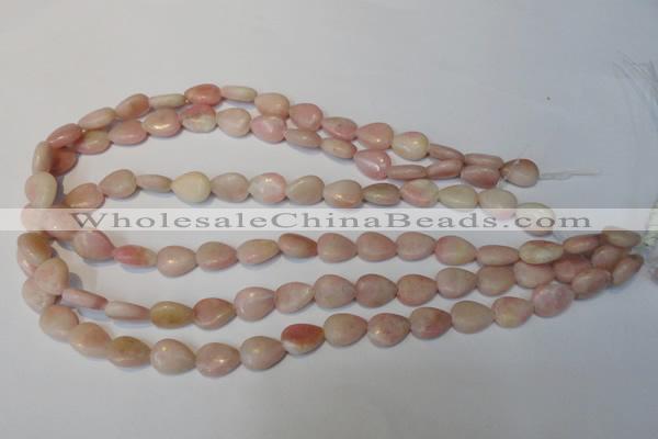 COP171 15.5 inches 10*14mm flat teardrop pink opal gemstone beads