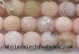 COP1711 15.5 inches 6mm faceted round natural pink opal beads