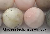 COP1716 15.5 inches 16mm faceted round natural pink opal beads