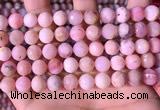 COP1744 15.5 inches 9mm faceted round natural pink opal beads