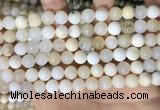 COP1754 15.5 inches 8mm round natural white opal gemstone beads