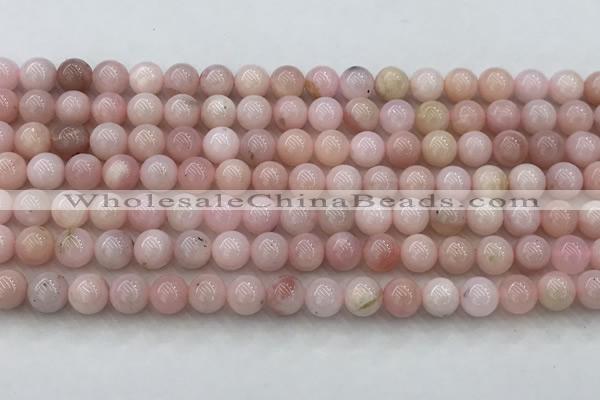 COP1780 15.5 inches 6mm round pink opal gemstone beads