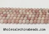 COP1822 15.5 inches 8mm round Chinese pink opal gemstone beads wholesale