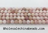 COP1850 15.5 inches 10mm faceted round pink opal gemstone beads wholesale