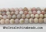 COP1851 15.5 inches 12mm faceted round pink opal gemstone beads wholesale