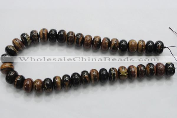 COP204 15.5 inches 10*16mm rondelle natural brown opal gemstone beads