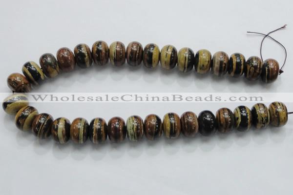 COP205 15.5 inches 12*18mm rondelle natural brown opal gemstone beads