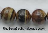 COP225 15.5 inches 18mm round natural brown opal gemstone beads