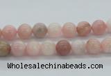 COP24 7mm smooth round natural pink opal beads Wholesale