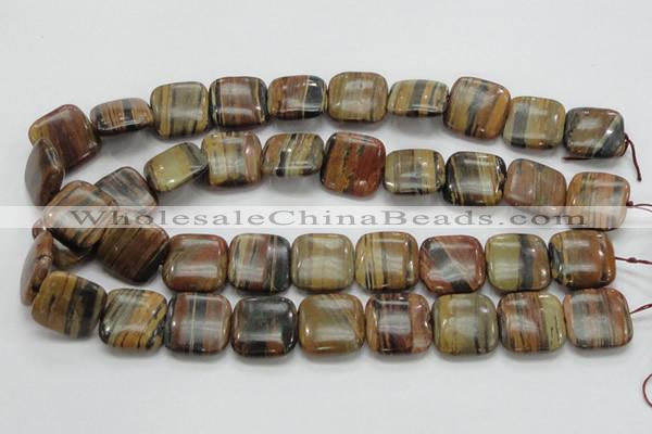 COP247 15.5 inches 20*20mm square natural brown opal gemstone beads